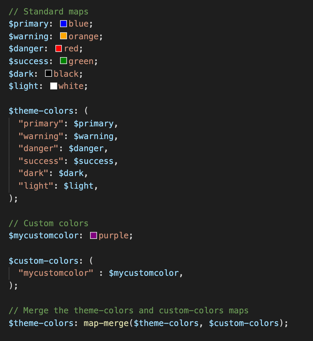 Custom SASS $theme-colors in Bootstrap 5.0 · twbs · Discussion #33025 ...