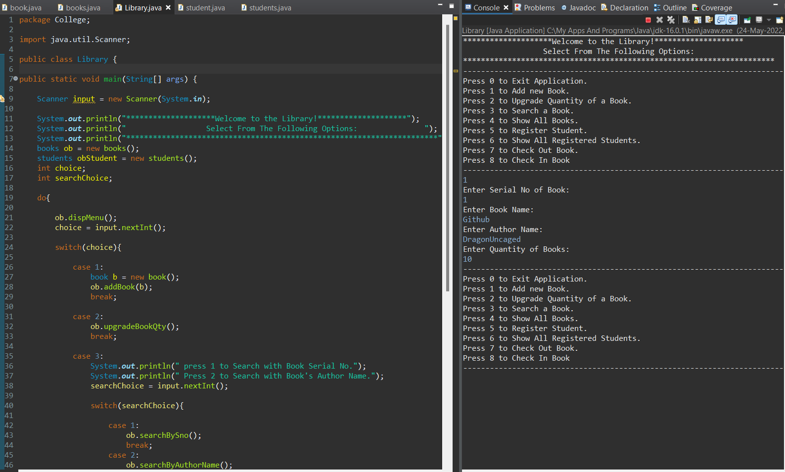 Project-Guidance/Desktop Application/Basic/Java/Library Management ...