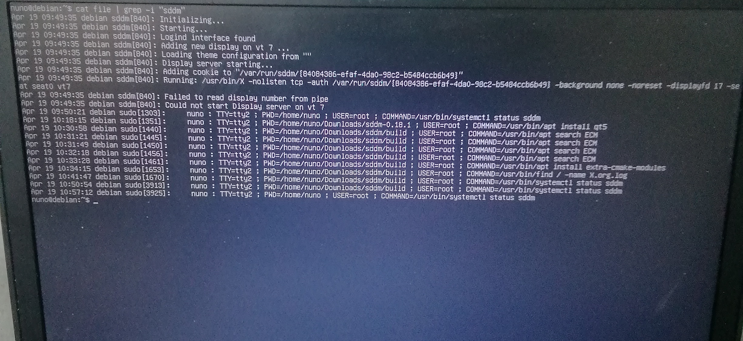 SDDM unable to start after driver update (noob) · Issue #1541 · sddm ...