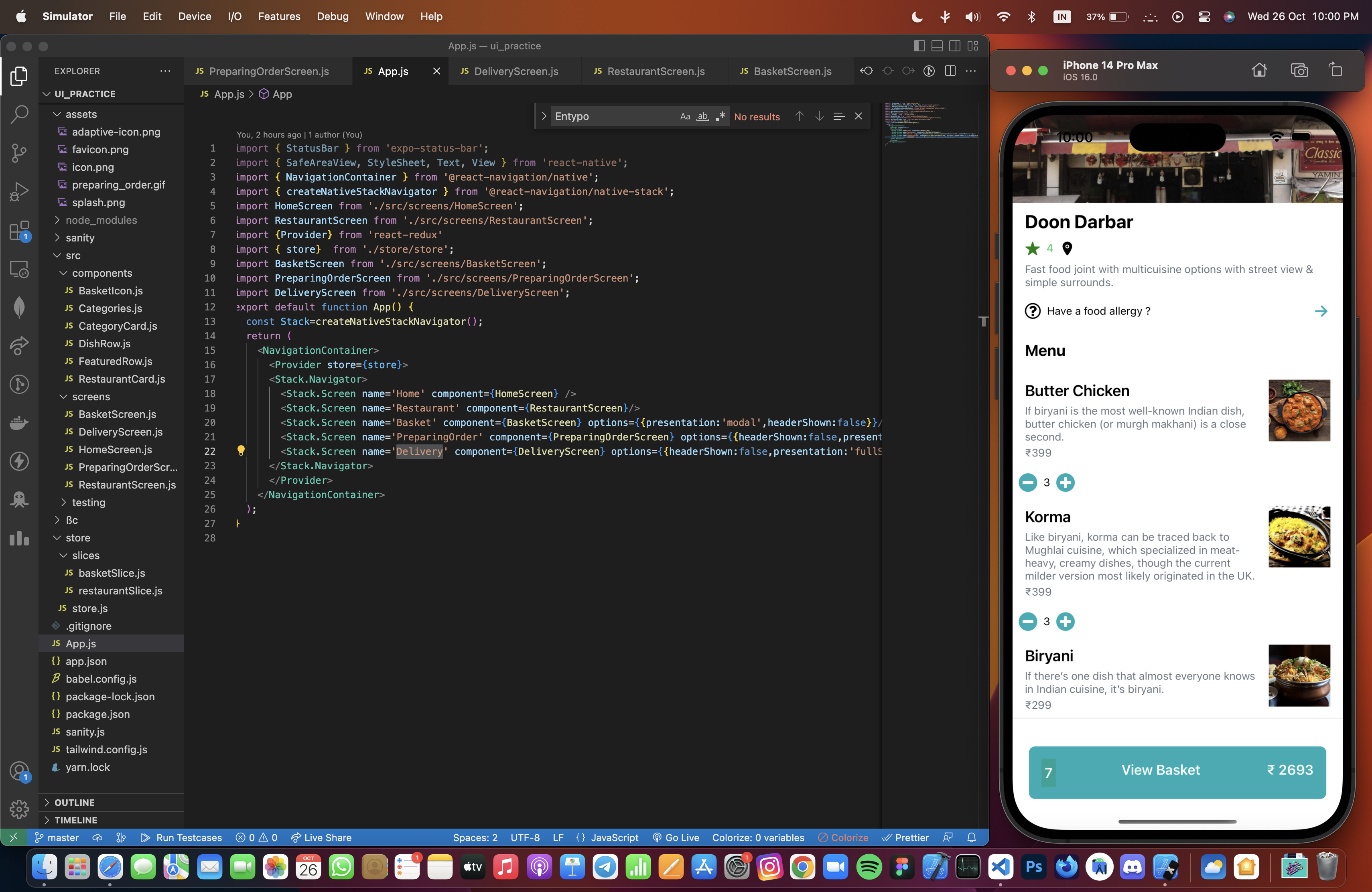 GitHub - theeastwindz0/food-mobile-app: React Native Practice Project ...
