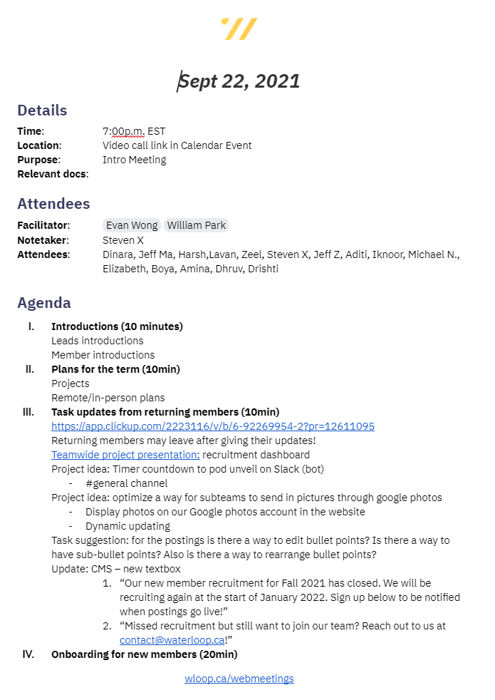 GitHub - waterloop/meeting-notes-generator