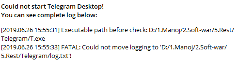 Skip Could not start dialog · Issue #6177 · telegramdesktop/tdesktop ...
