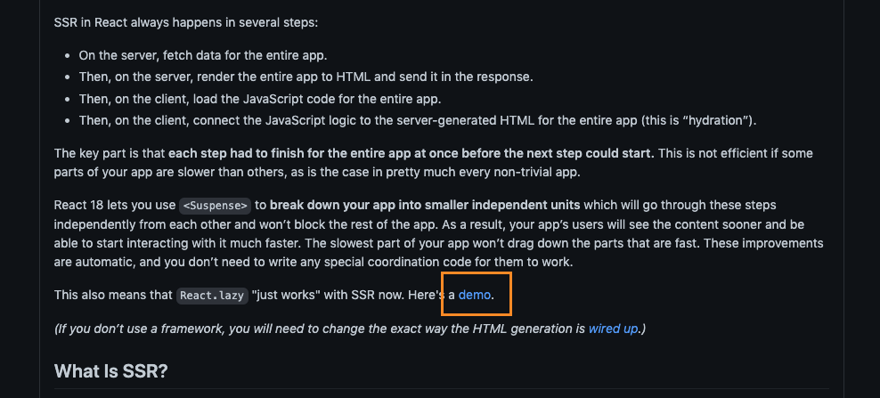 Unable to reproduce React 18 SSR example · Issue #4565 · reactjs/react ...