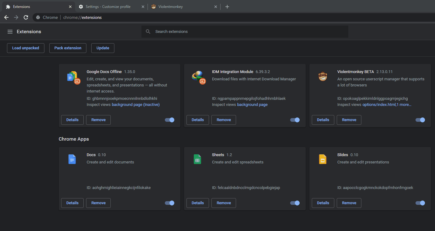 In Script Installation Page The Code Area Is Unthemed dark Theme
