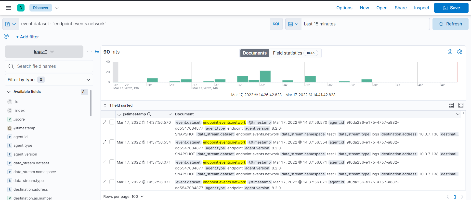 Applied filter not highlighted in results at Discover tab. · Issue ...