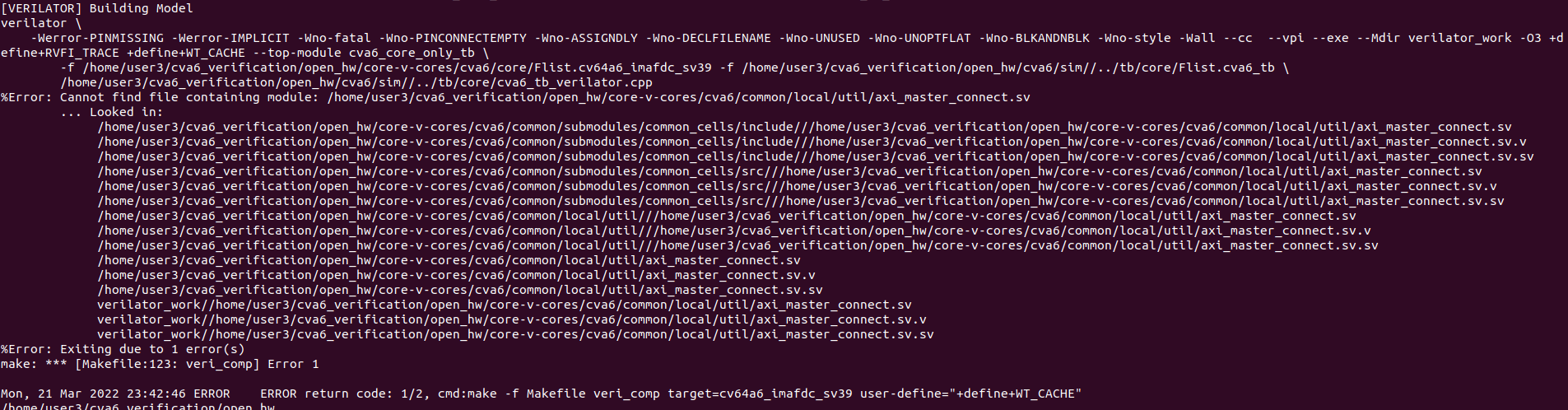 core-v-verif fails to run on latest cva6 commit · Issue #1233 ...