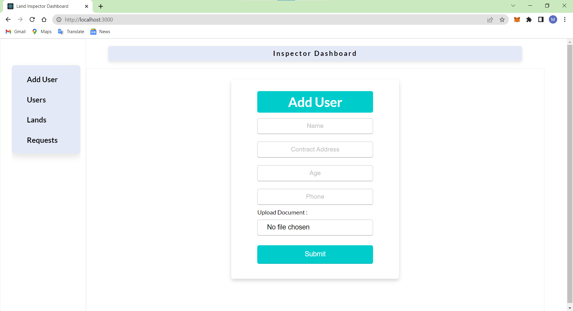 GitHub vaibhavwagh09/BlockchainBasedLandRegistrySystem