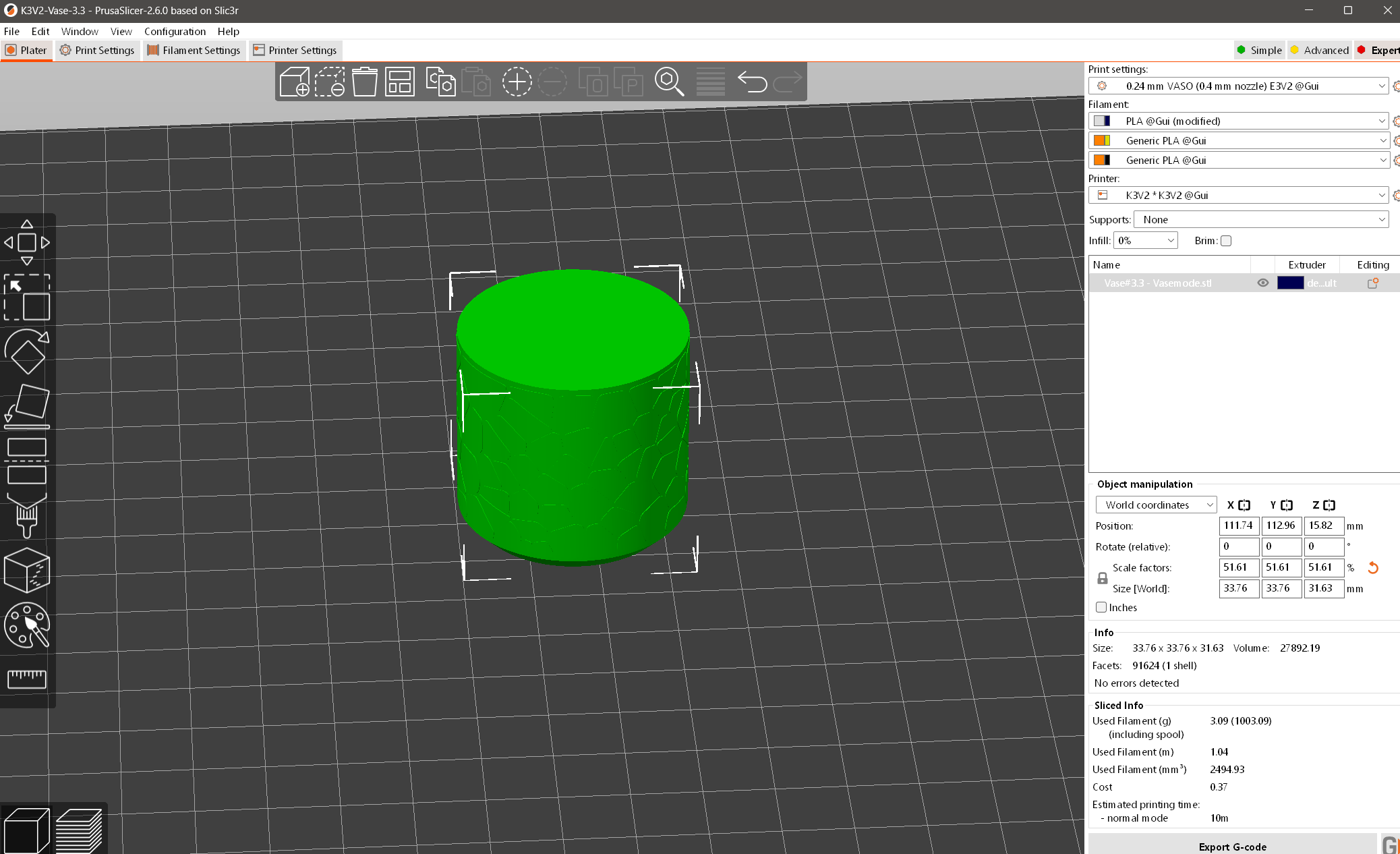 Seam on vase mode · Issue 10987 · prusa3d/PrusaSlicer · GitHub