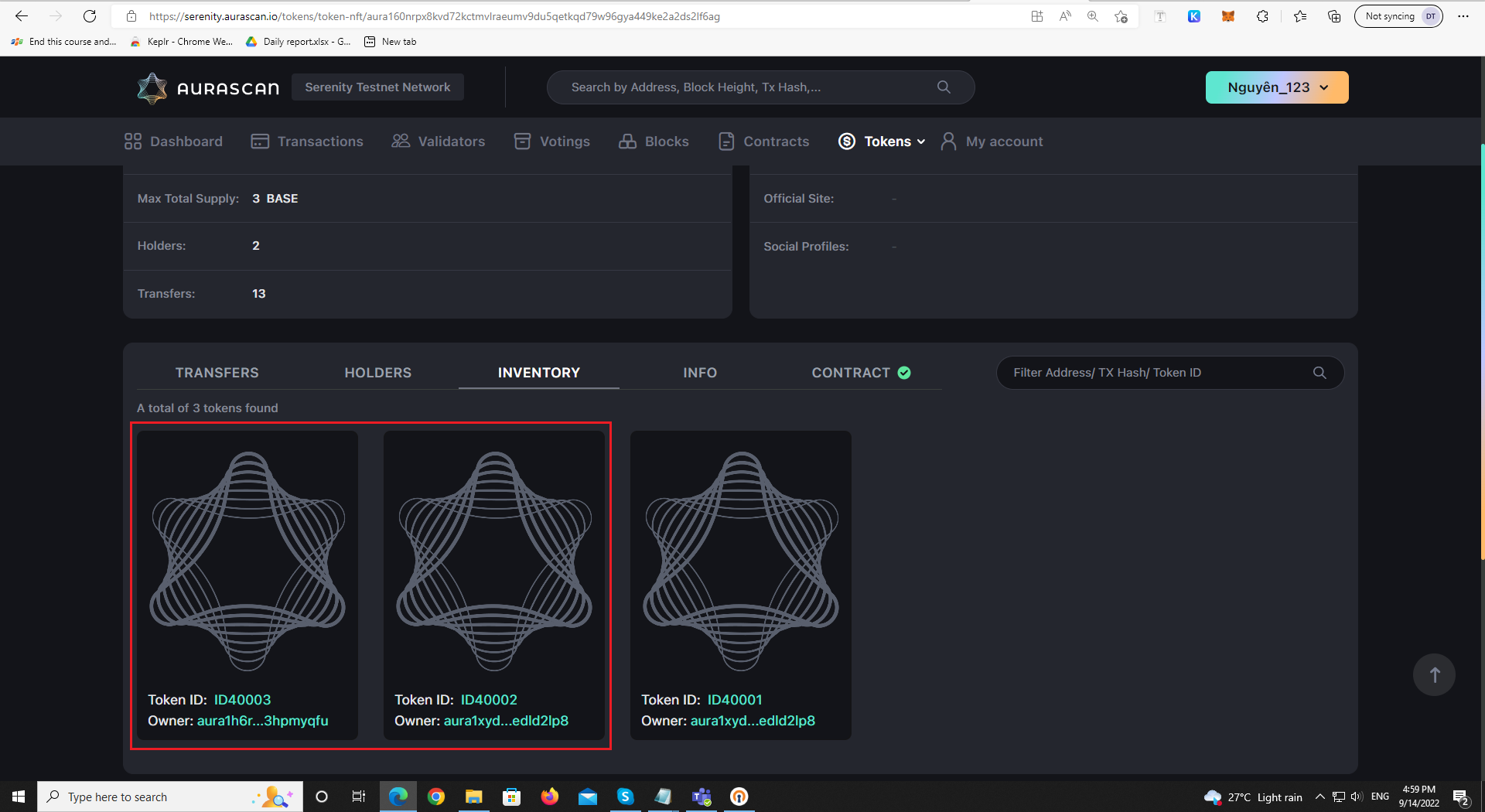 [Aurascan][Tokens][TokenCW721Detail] Filter by token txn hash, token