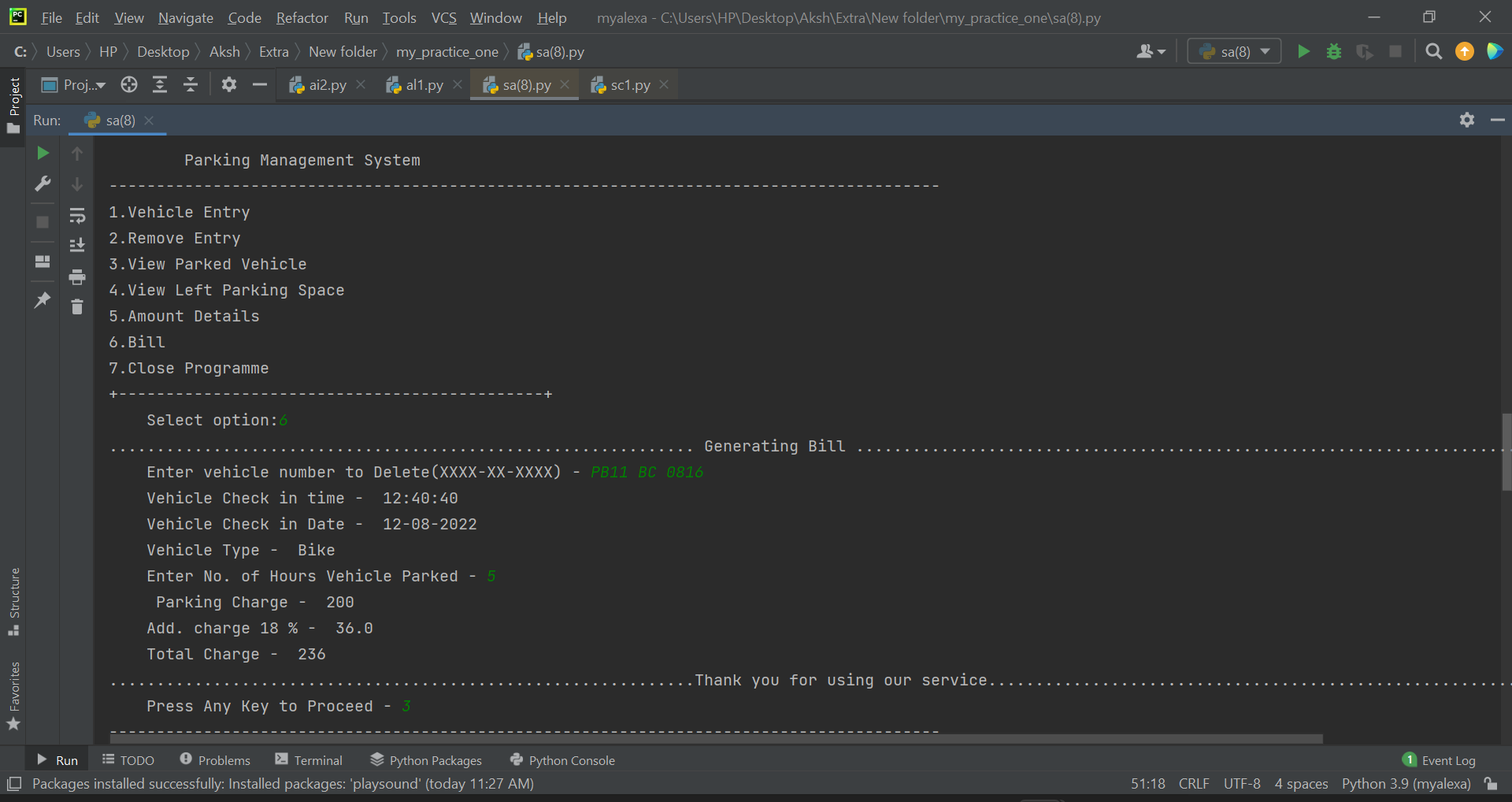 Github Gargimahashay Parking Management