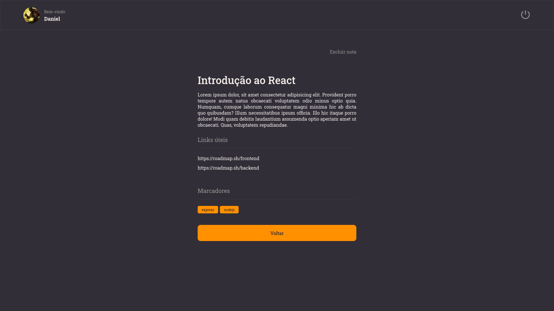 Rocket Note GitHub - DanielAbrante/rocket-notes
