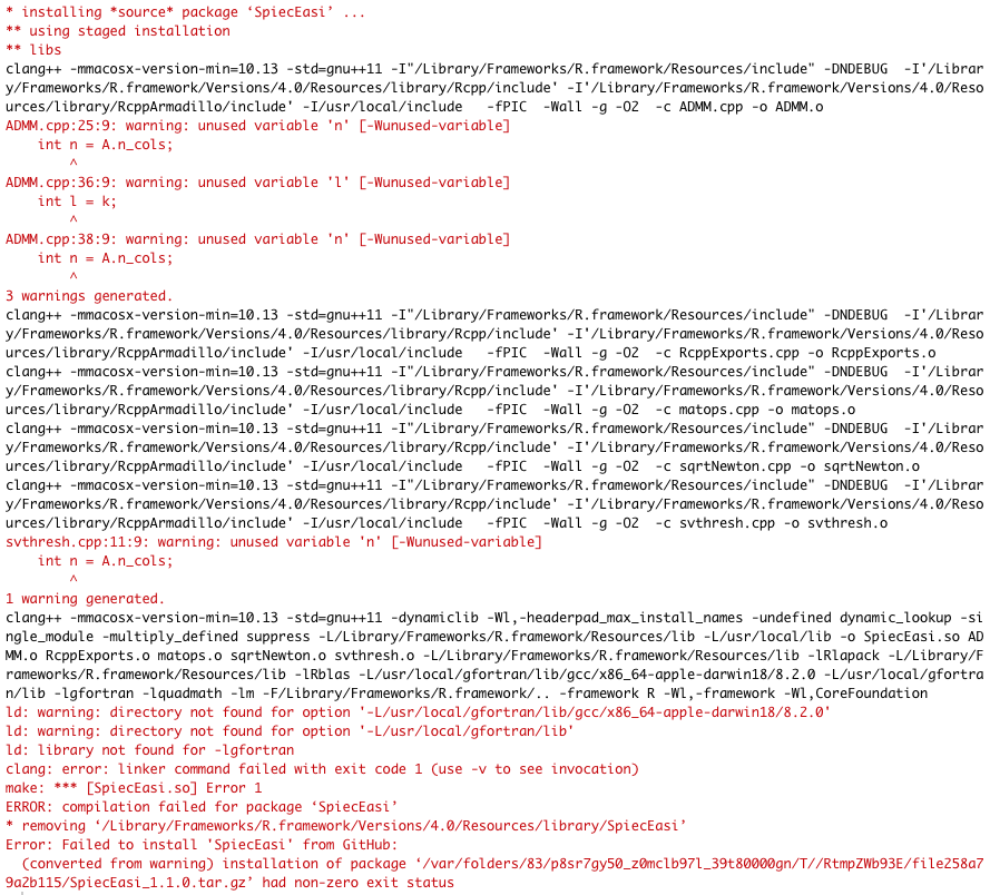 Error: Failed to install 'SpiecEasi' from GitHub · Issue #147 · zdk123 ...