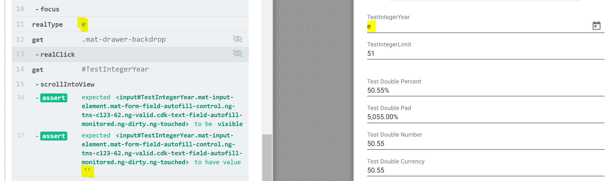 .type() should allow to enter all values that can be typed manually to