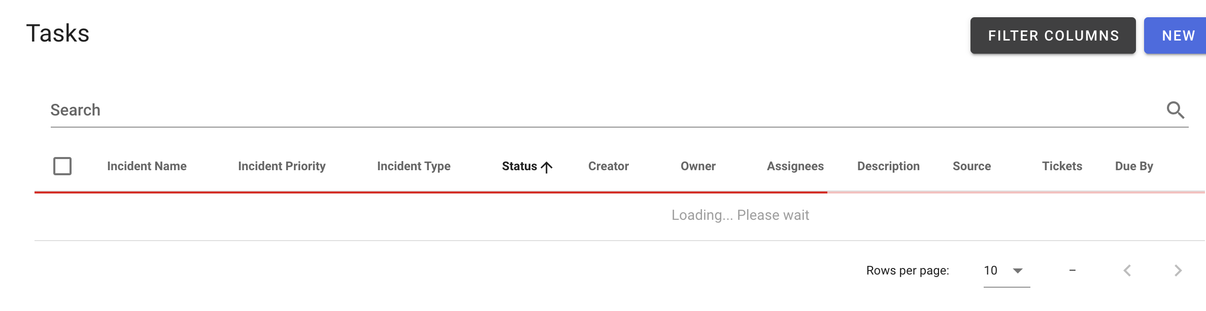 Bug: Incident tasks seems to be stuck at loading, when empty · Issue ...