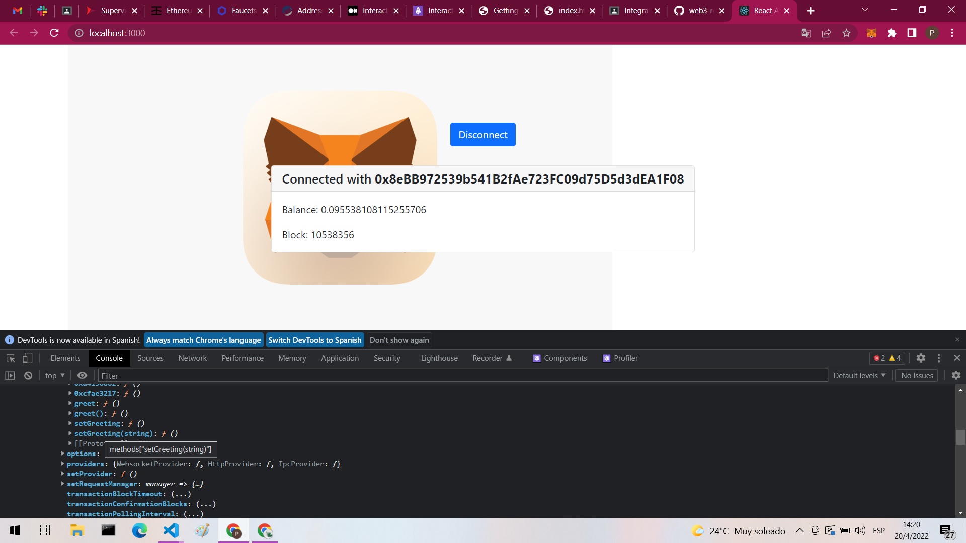 GitHub - PaulaMoyano/WebAppMetamask: Web App using React that Connects ...