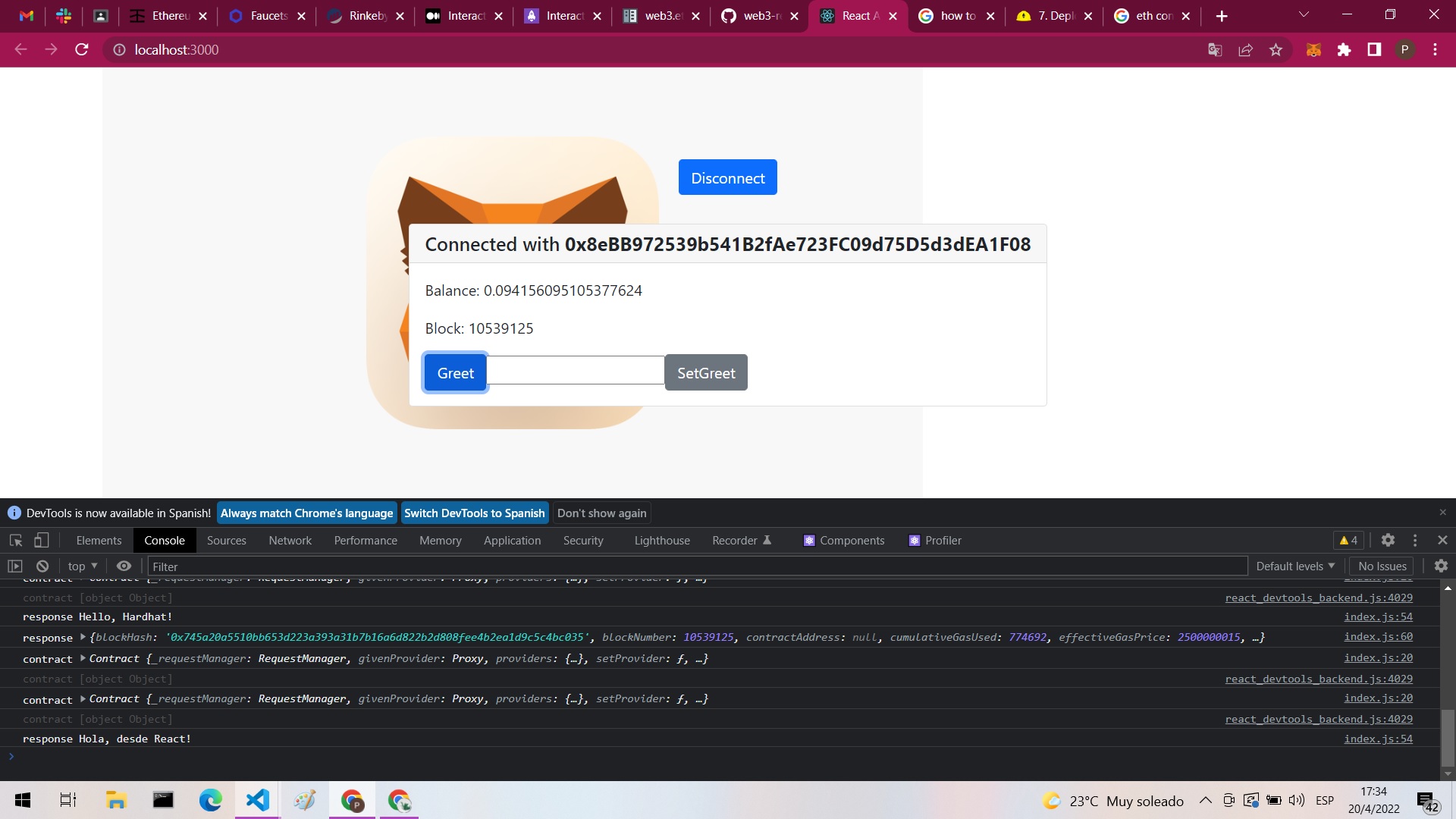 GitHub - PaulaMoyano/WebAppMetamask: Web App using React that Connects ...