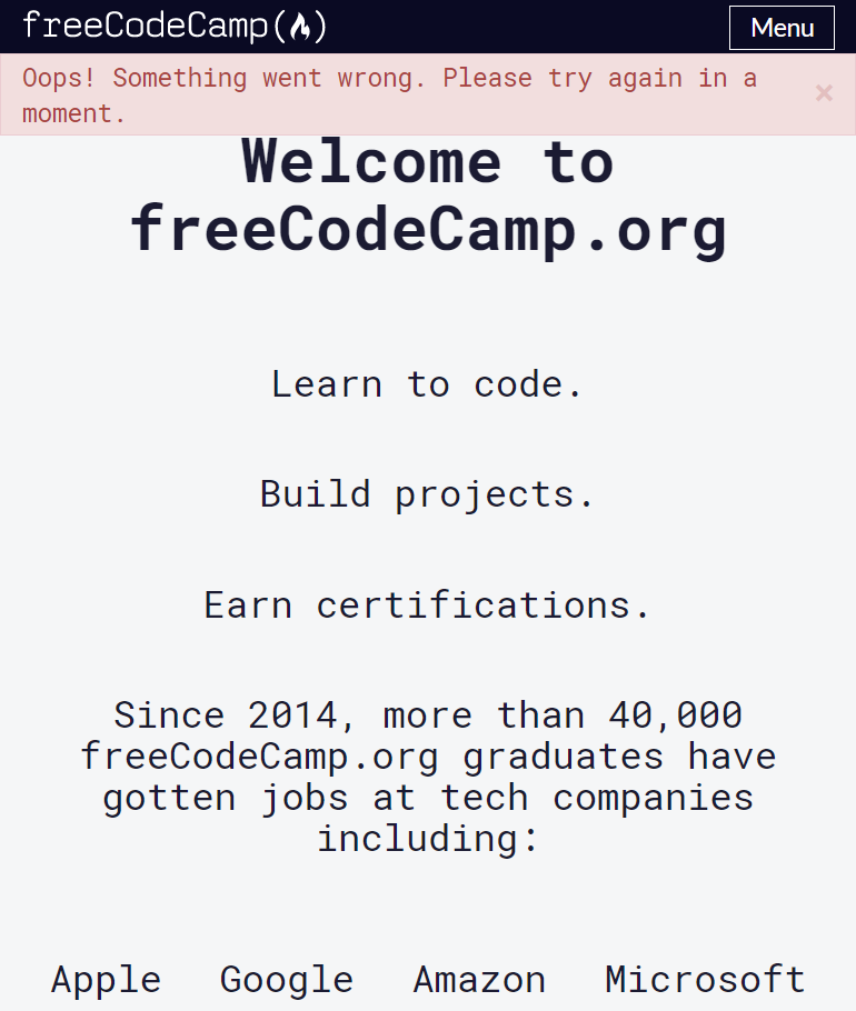 Cannot save new progress · Issue #37719 · freeCodeCamp/freeCodeCamp ...