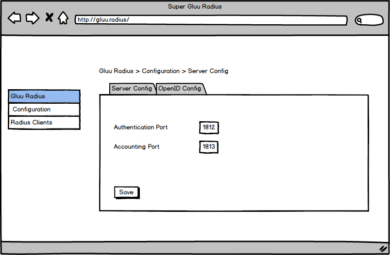 Radius Server Settings