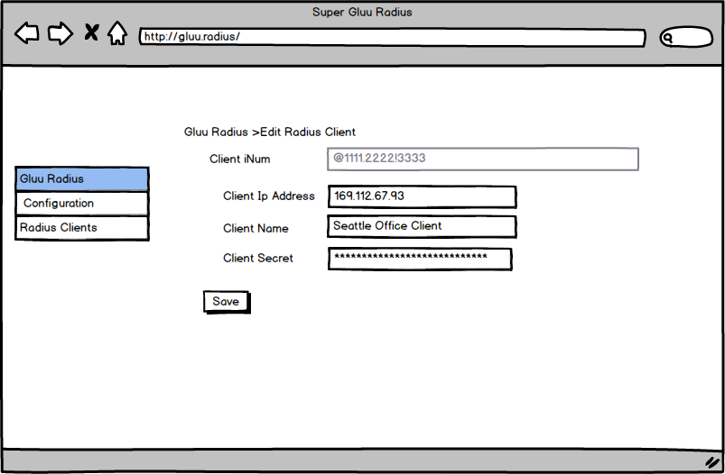 Edit Radius Client