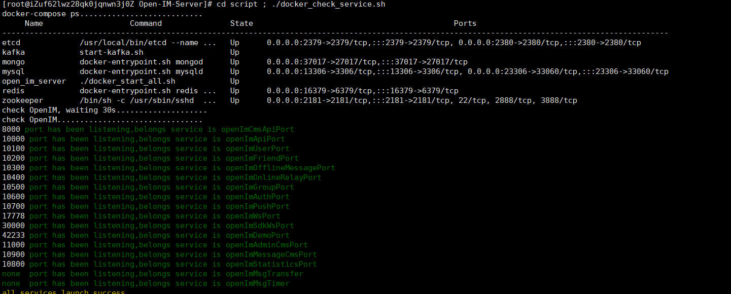 启动成功后，跑程序30000端口挂掉 · Issue #156 · openimsdk/open-im-server · GitHub