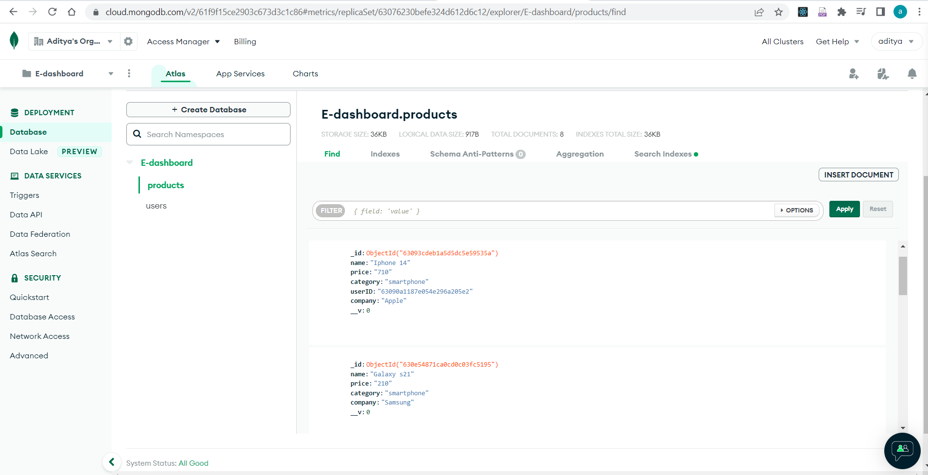 GitHub - adityakrm2/E-Dashboard_Backend