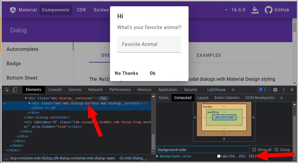 bug(dialog): MDC dialog text color fails to pass WCAG AAA contrast ...
