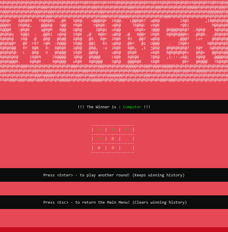 Winner Screen