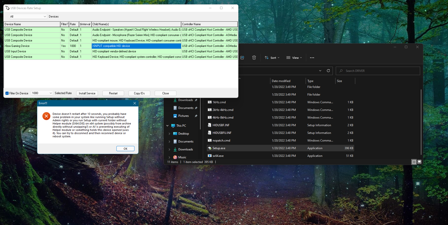 Windows 11 Filter is unchecked in setup after reboot · Issue 120