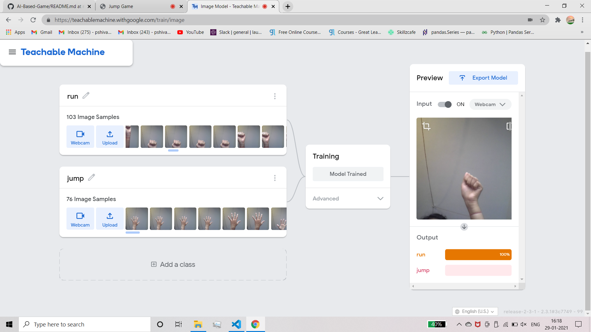 GitHub - pshivapadmaja1/AI-Based-Game: Jumping game with ML