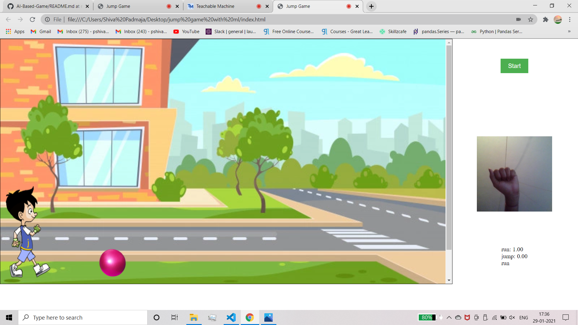 GitHub - pshivapadmaja1/AI-Based-Game: Jumping game with ML