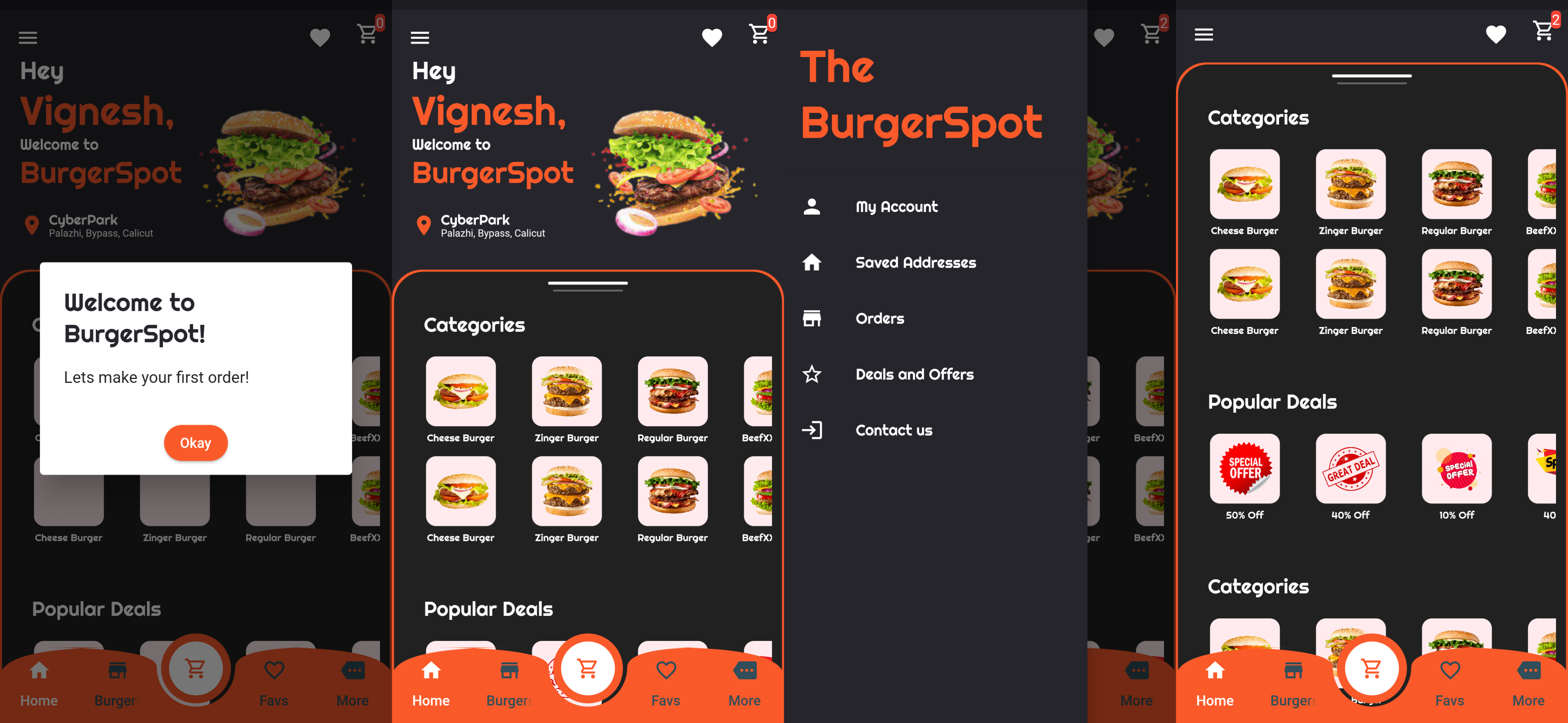 GitHub - VigneshJagannadhan/The-Burger-App: Flutter app demo for a ...