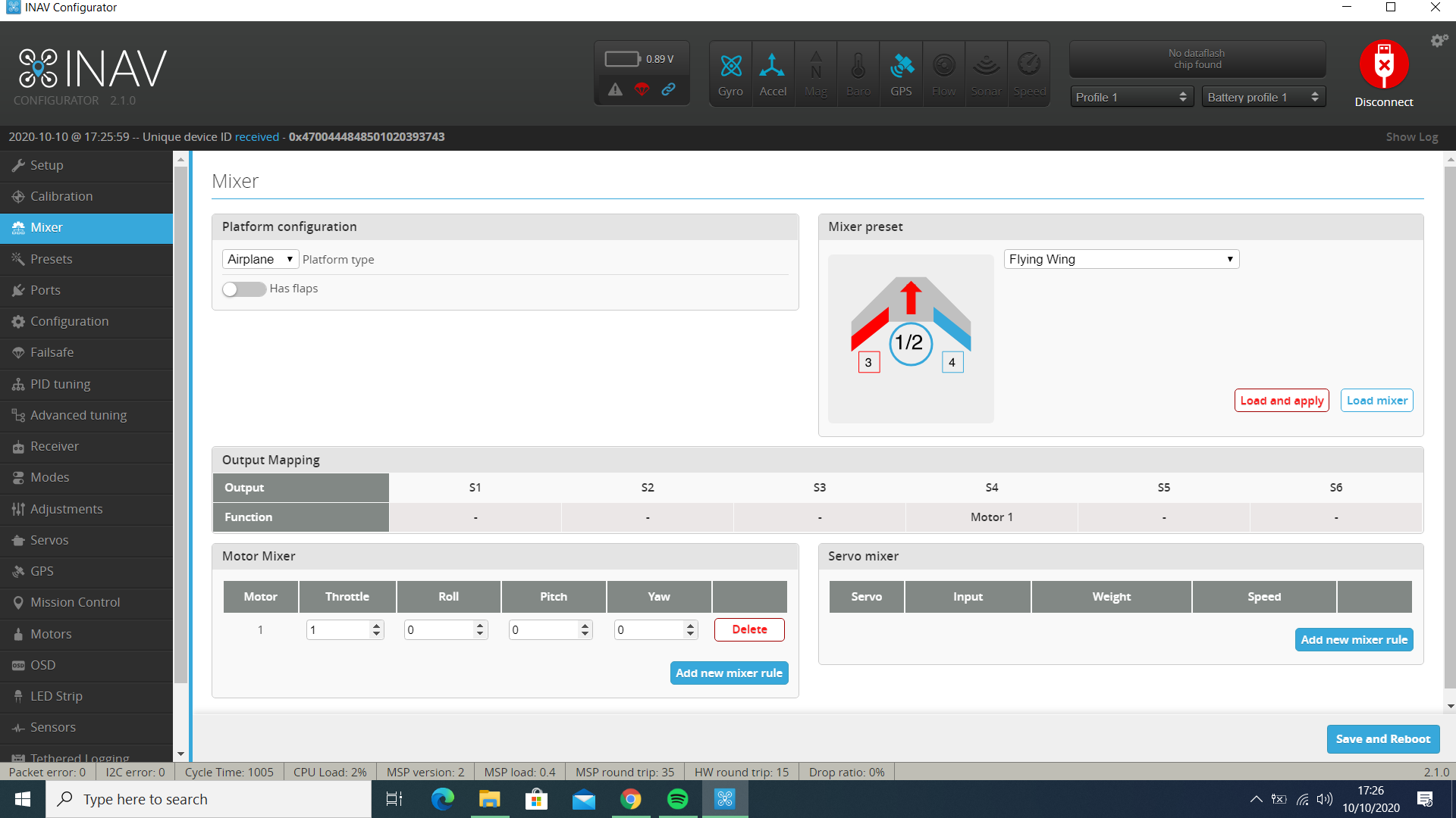 INAV CL RACING F4 AIR V3 SERVOS NOT WORKING · Issue 6208 · iNavFlight