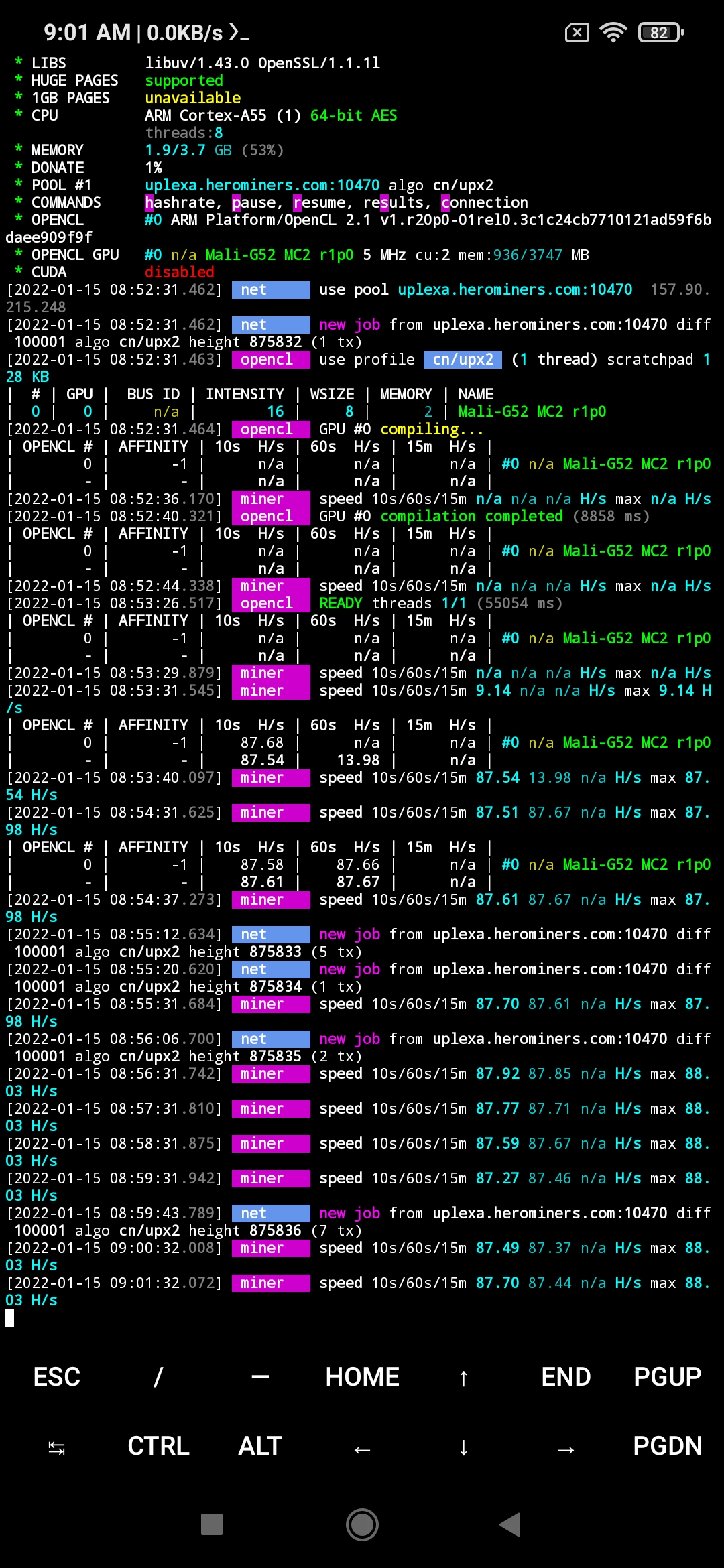 CL_EXEC_STATUS_ERROR_FOR_EVENTS_IN_WAIT_LIST on Android with Termux