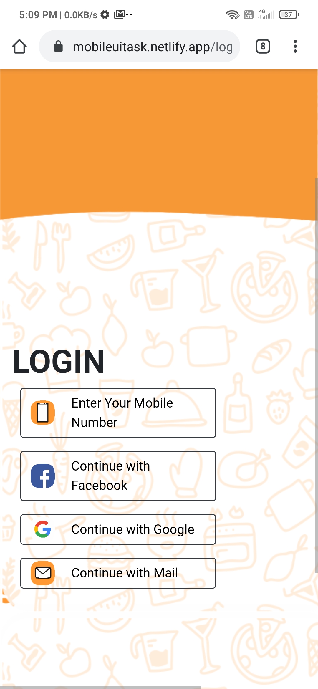 GitHub - mansoorameen/mobileuitask: UI of a food ordering app when it ...