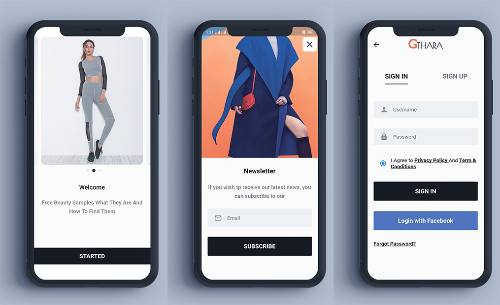 G Thara Cloth Store UI Template In Flutter with null safety - 1
