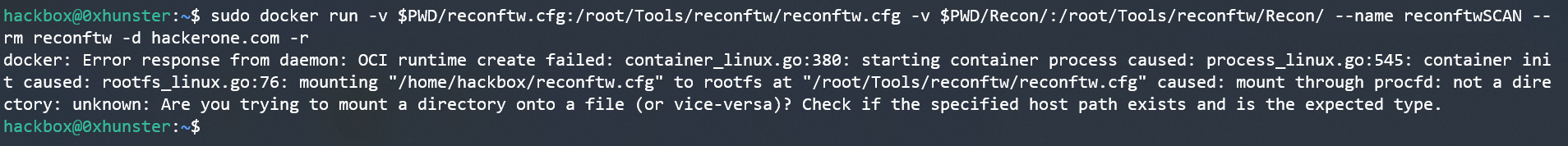 -o not working on docker scan · Issue #397 · six2dez/reconftw · GitHub