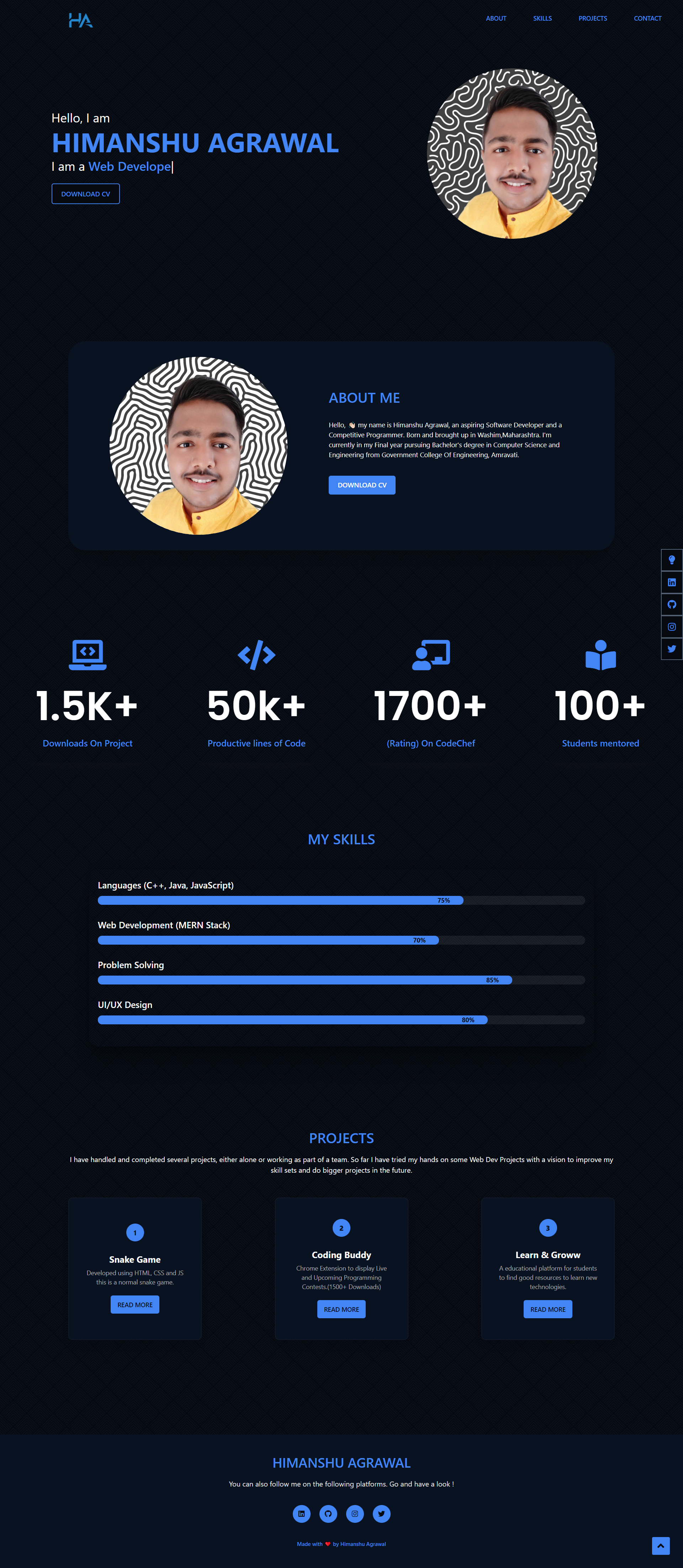 GitHub - harry6003/My-Portfolio: Personal Portfolio Website