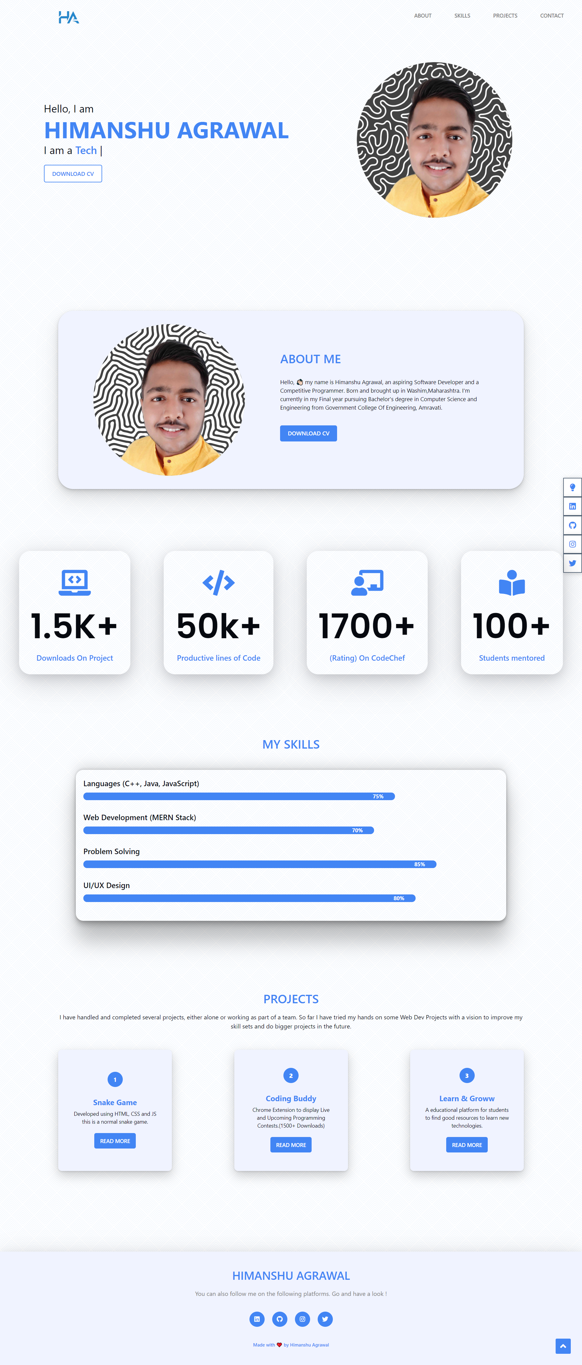 GitHub - harry6003/My-Portfolio: Personal Portfolio Website