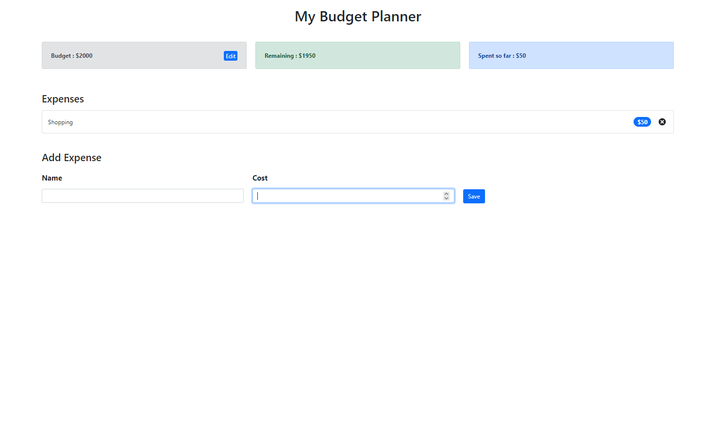 GitHub - emircandemr/Budget-Planner: Budget planning application with ...
