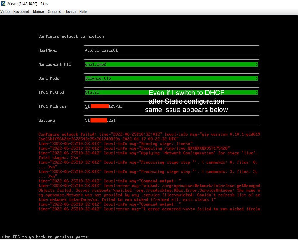 Configure network failed [BUG] · Issue #2422 · harvester/harvester · GitHub