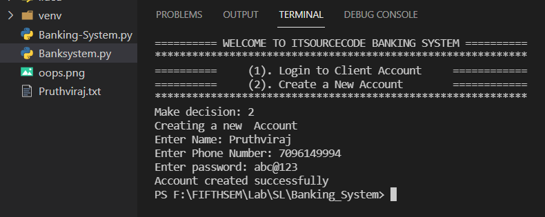 GitHub - Pruthviraj7/Bank-Management-System-using-Python: A user can ...
