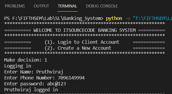 GitHub - Pruthviraj7/Bank-Management-System-using-Python: A user can ...