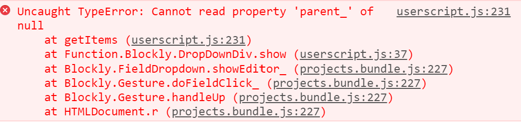 Searchable dropdowns error · Issue #3081 · ScratchAddons/ScratchAddons ...