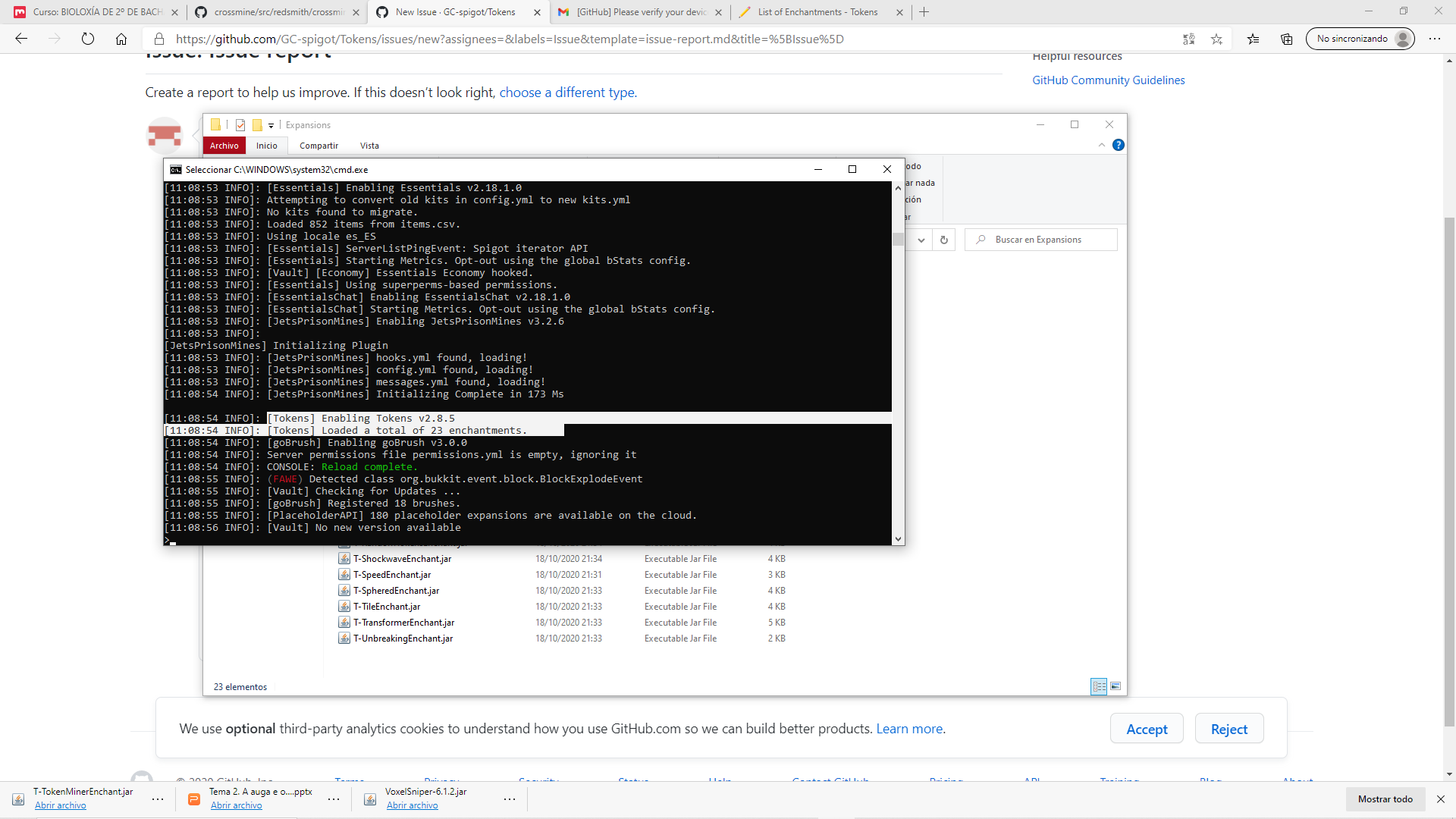 [Issue] TokenMiner doesn't load · Issue #37 · GC-spigot/Tokens · GitHub
