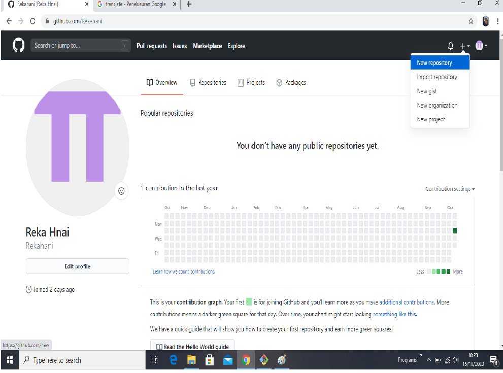GitHub - Rekahani/Latihan-1: latihan Version Control System (VCS)