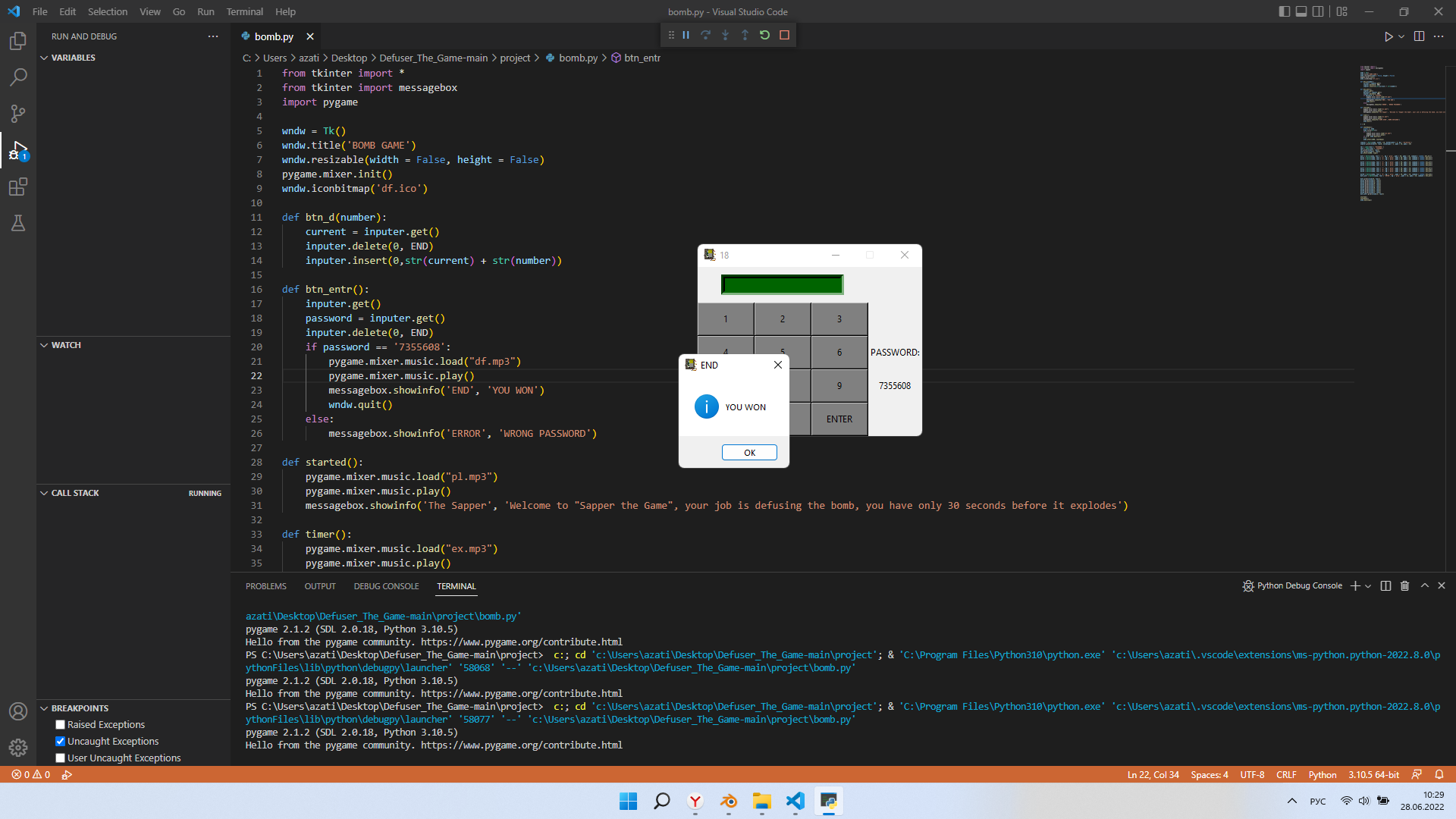 GitHub - HazmatG/Defuser_The_Game