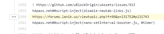 Missing `!` for comment · Issue #1460 · uBlockOrigin/uAssets · GitHub