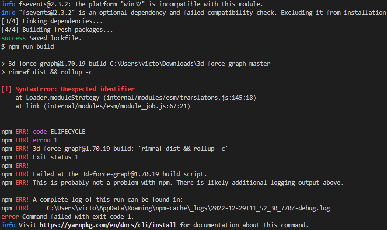 Error al instalar dependencias · Issue #592 · vasturiano/3d-force-graph ...