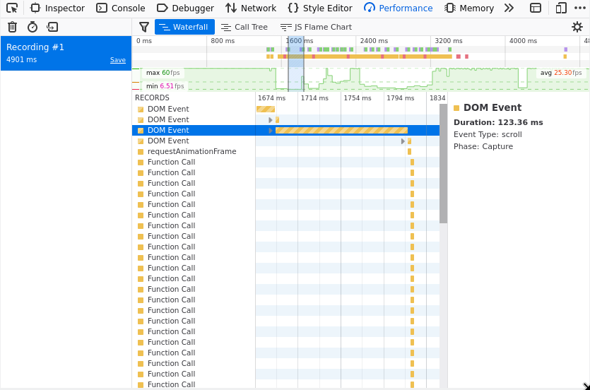 Scrolling in Firefox is difficult using the scrollbar · Issue 14607