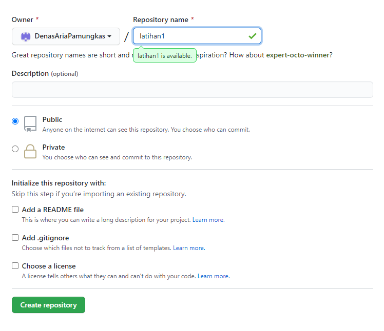 GitHub - DenasAriaPamungkas/latihan1